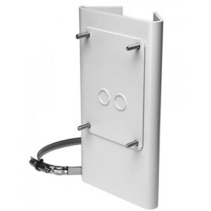 Pelco Pole adapter for IWM, or IWM24 wall mounts; Minimum pole diameter 3 in. RAL9003