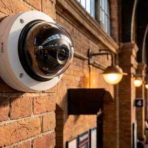 AXIS P34-series outdoor dome camera with PTRZ, wall-mounted