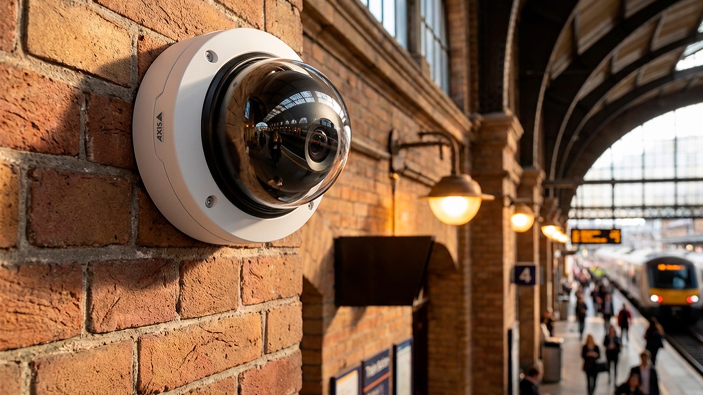 AXIS P34-series outdoor dome camera with PTRZ, wall-mounted