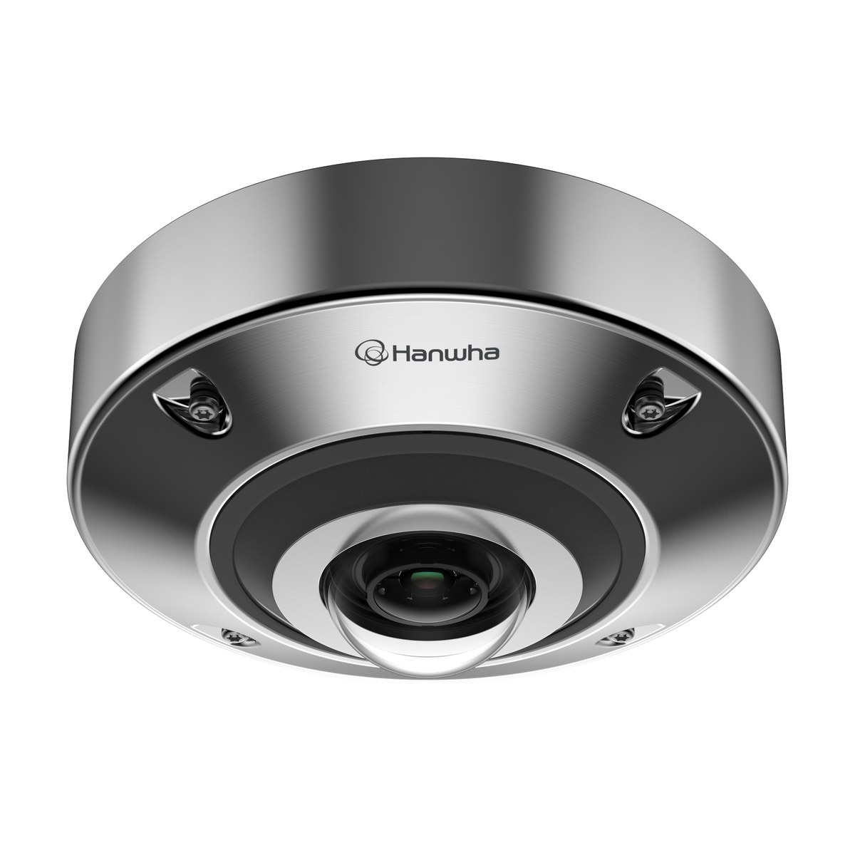 Hanwha XNF-A9014RS 12MP Stainless Steel IR Fisheye AI Camera, main view